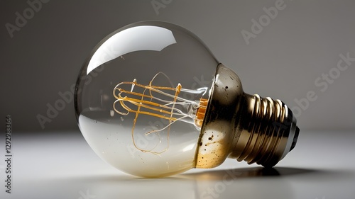 incandescent light bulb insolated on on white back ground 