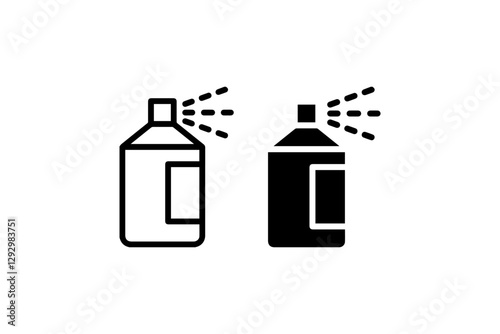 Spray bottle icon with mist effect Vector