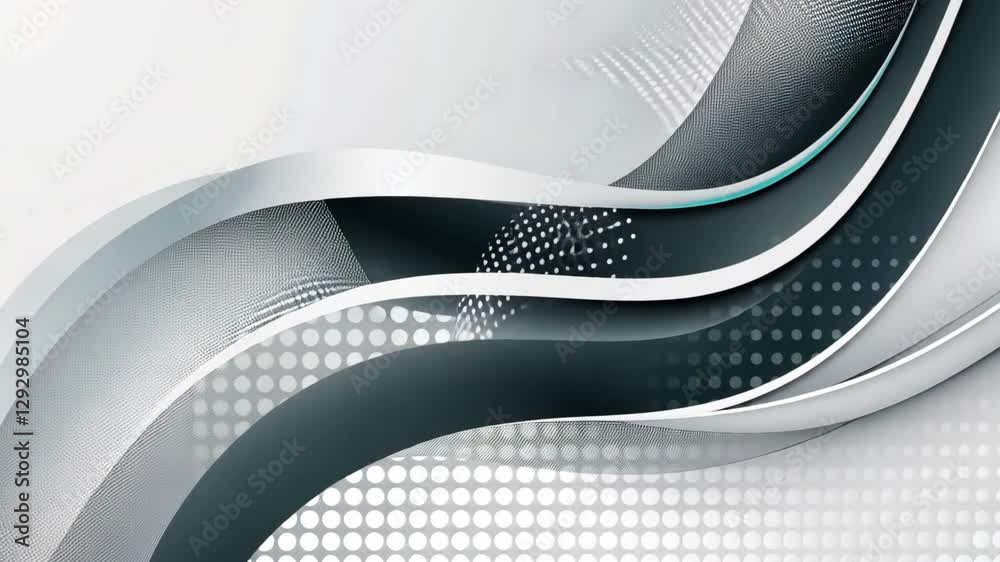 grey curve layers with dot and lines, modern motion abstract background with geometric and curve shape with layers, clean modern minimal concept