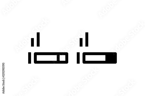 Cigarette line icon Vector