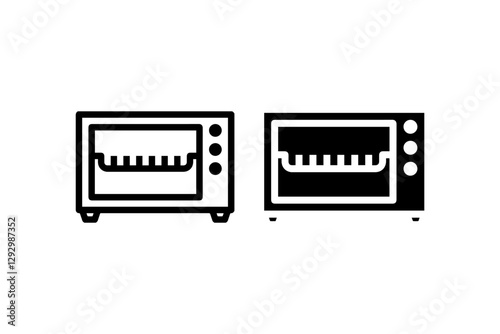 Toaster icons in two styles Vector
