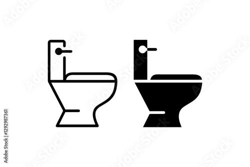 Toilet icons with different styles Vector