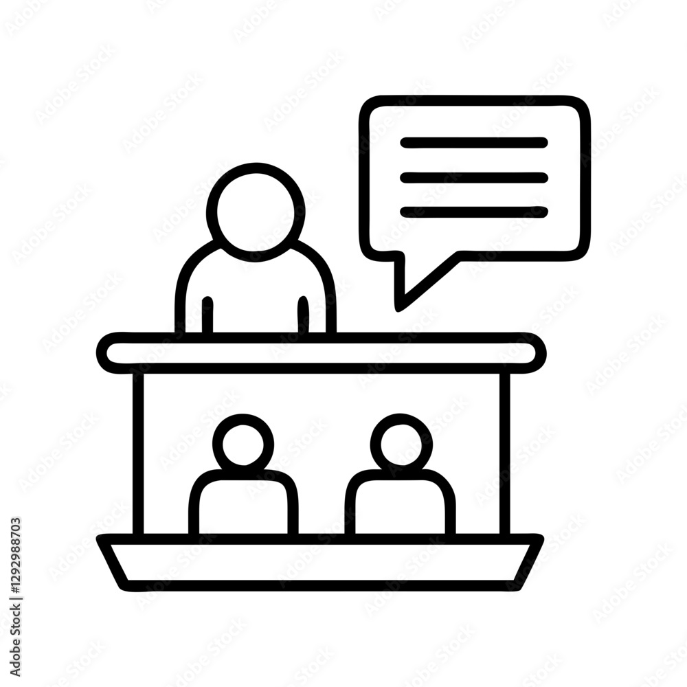 court hearing icon, court hearing line art - simple line art of court hearing, perfect for court hearing logos and icons court hearing icon, court hearing line art - simple line art of court hearing, perfect for court hearing logos and icons