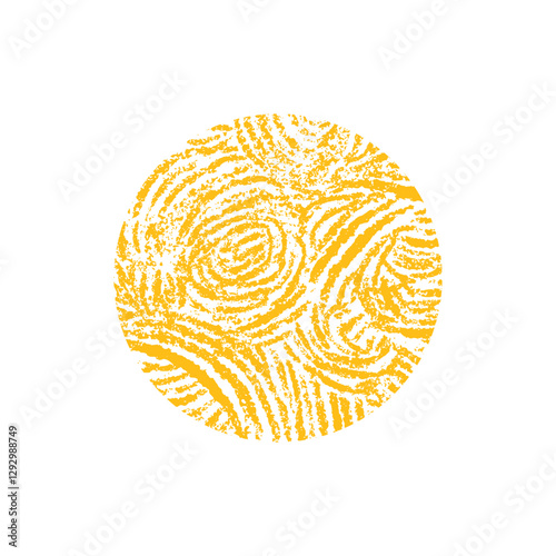 Pasta abstract circle logo. Spaghetti texture sign
