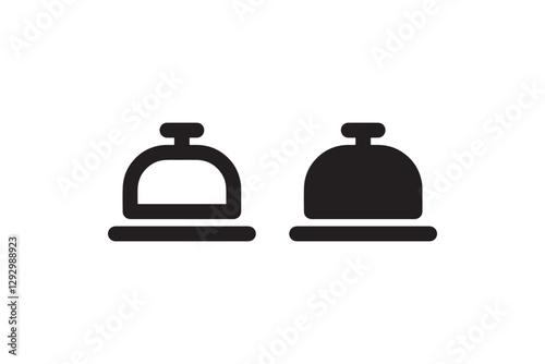 Service bell icon for hotels and reception Vector