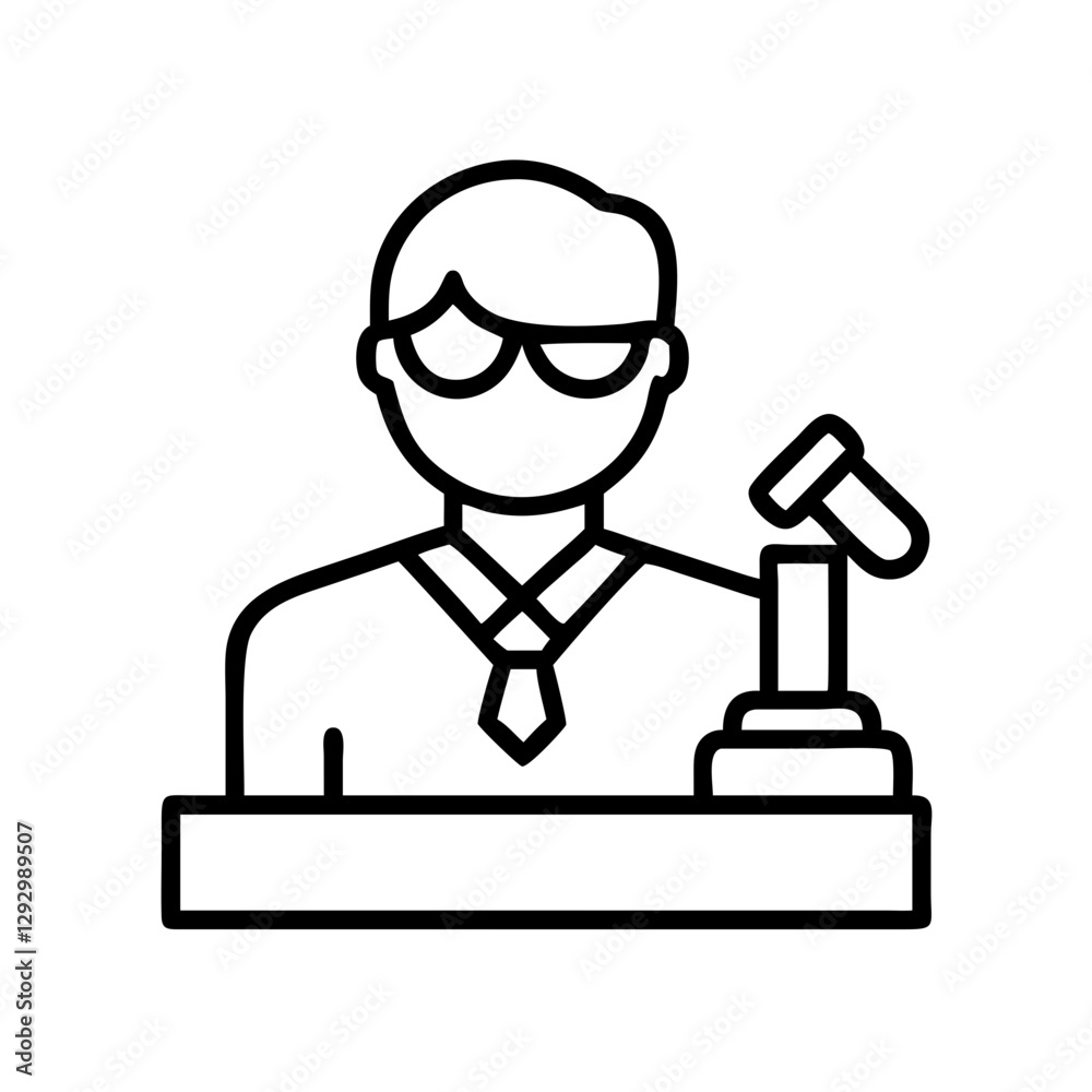 judge icon, judge line art - simple line art of judge, perfect for judge logos and icons judge icon, judge line art - simple line art of judge, perfect for judge logos and icons