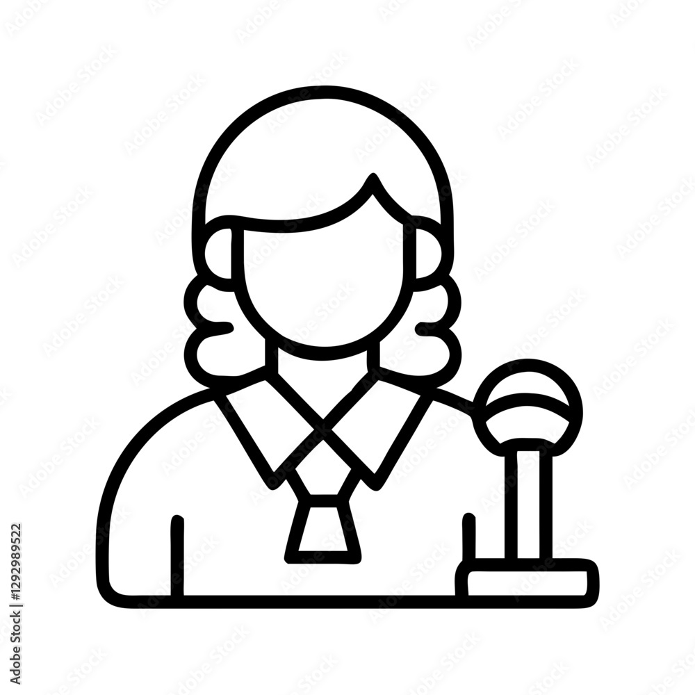 judge icon, judge line art - simple line art of judge, perfect for judge logos and icons judge icon, judge line art - simple line art of judge, perfect for judge logos and icons