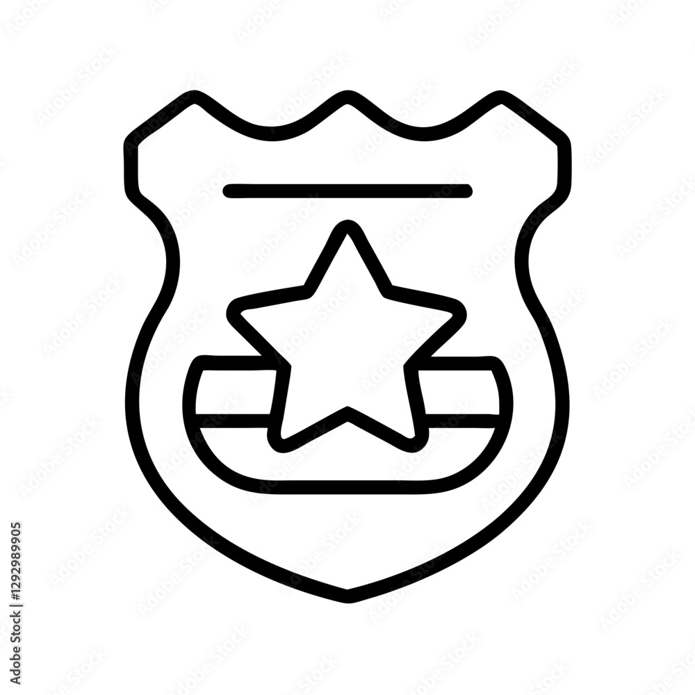law enforcement badge icon, law enforcement badge line art - simple line art of law enforcement badge, perfect for law enforcement badge logos and icons law enforcement badge icon, law enforcement badge line art - simple line art of law enforcement badge, perfect for law enforcement badge logos and icons