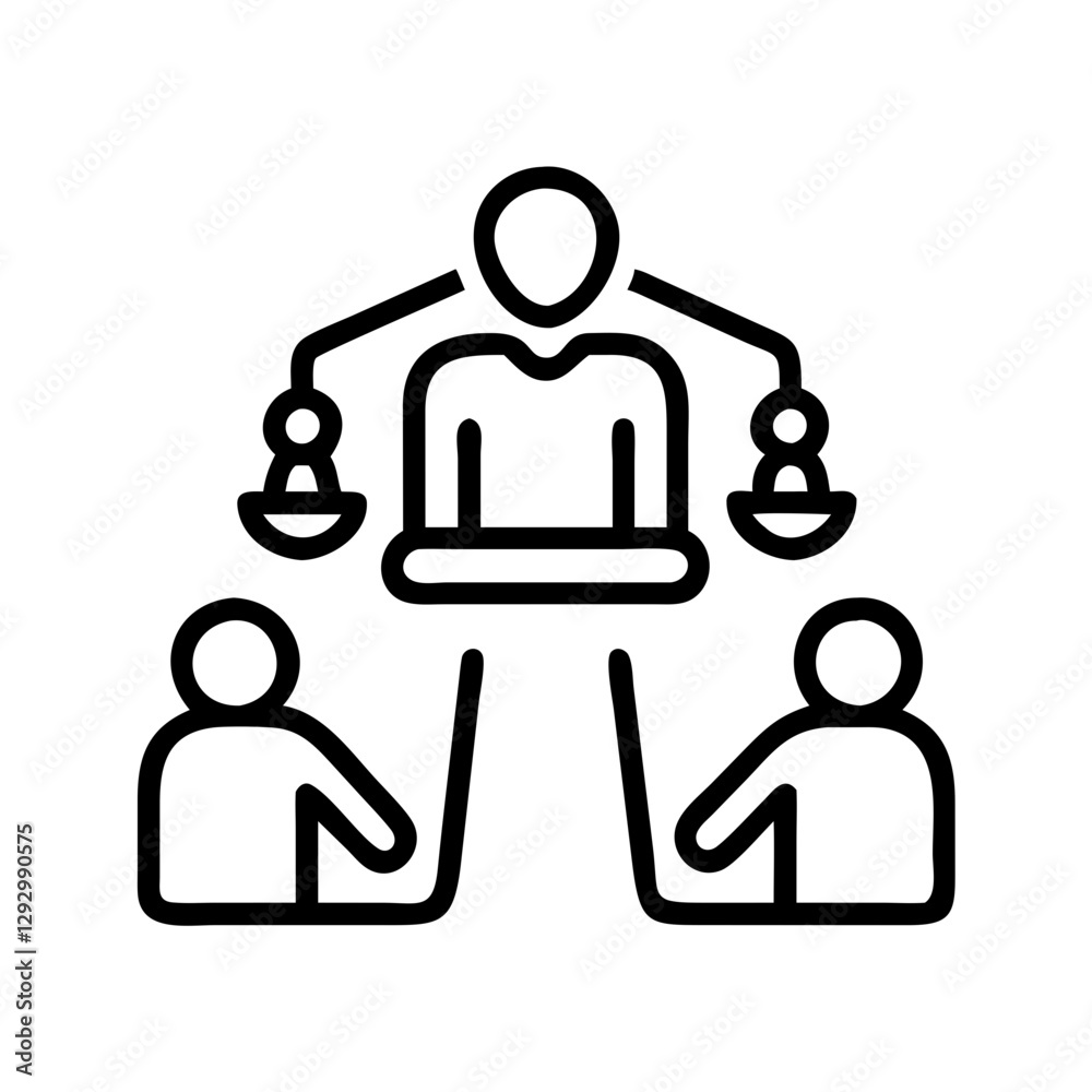 mediation icon, mediation line art - simple line art of mediation, perfect for mediation logos and icons mediation icon, mediation line art - simple line art of mediation, perfect for mediation logos and icons