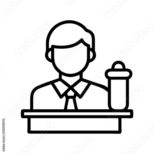 plaintiff icon, plaintiff line art - simple line art of plaintiff, perfect for plaintiff logos and icons