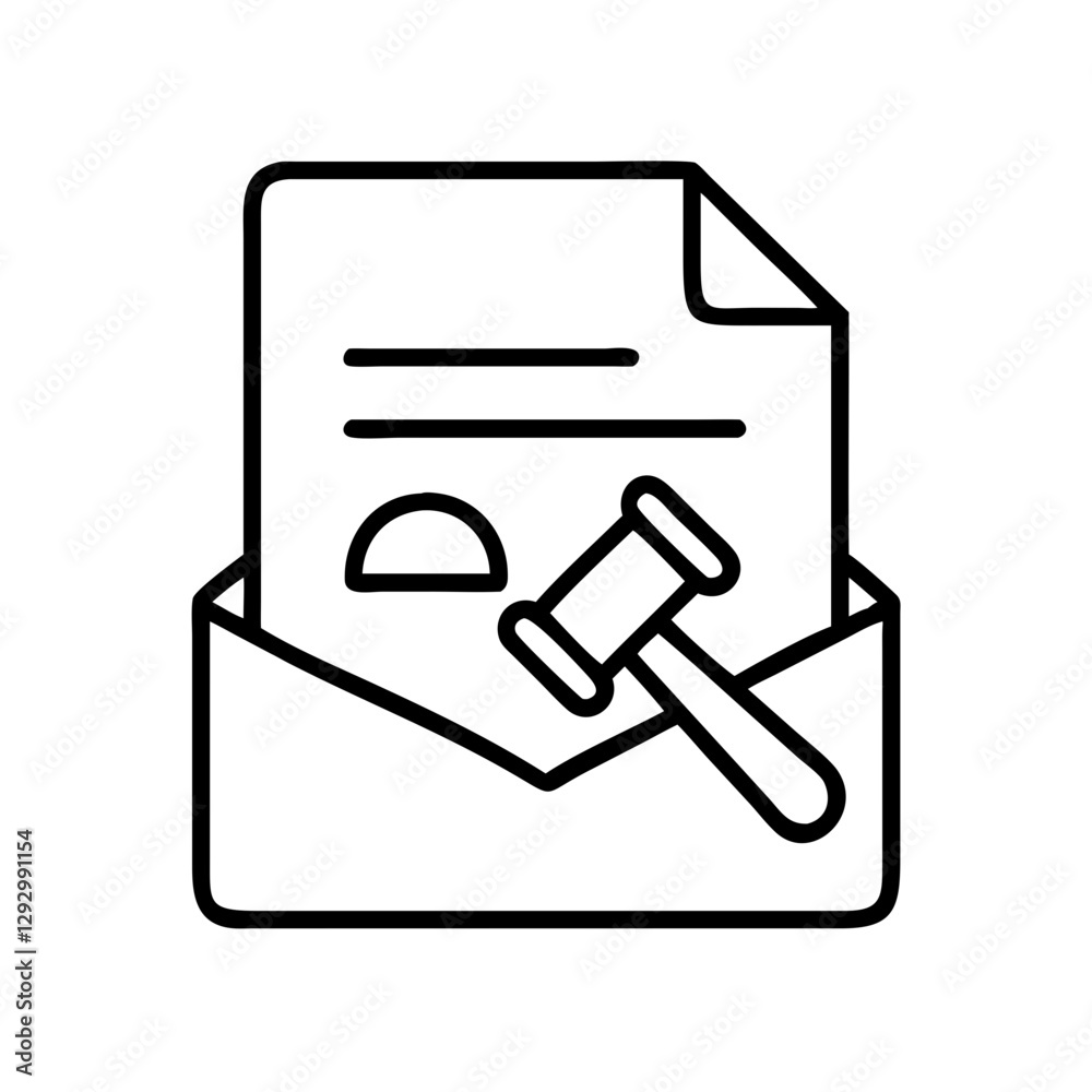 subpoena icon, subpoena line art - simple line art of subpoena, perfect for subpoena logos and icons subpoena icon, subpoena line art - simple line art of subpoena, perfect for subpoena logos and icons