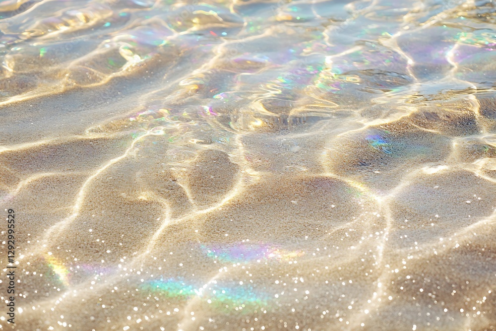 Fototapeta premium Radiant Beach Water with Shimmering Reflections
