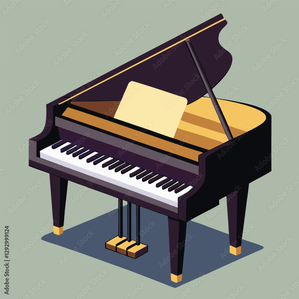 Piano keyboard seamless. Top view. Realistic detailed shaded piano keys. Simple beautiful design. Musical background. Music instrument. Flat style vector illustration. Piano keyboard seamless. Top view. Realistic detailed shaded piano keys. Simple beautiful design. Musical background. Music instrument. Flat style vector illustration.