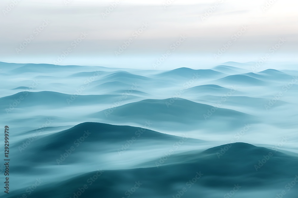 Misty Mountain Range: A Serene Landscape Misty Mountain Range: A Serene Landscape
