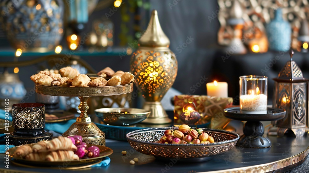 Naklejka premium Craft a Ramadan-themed date display