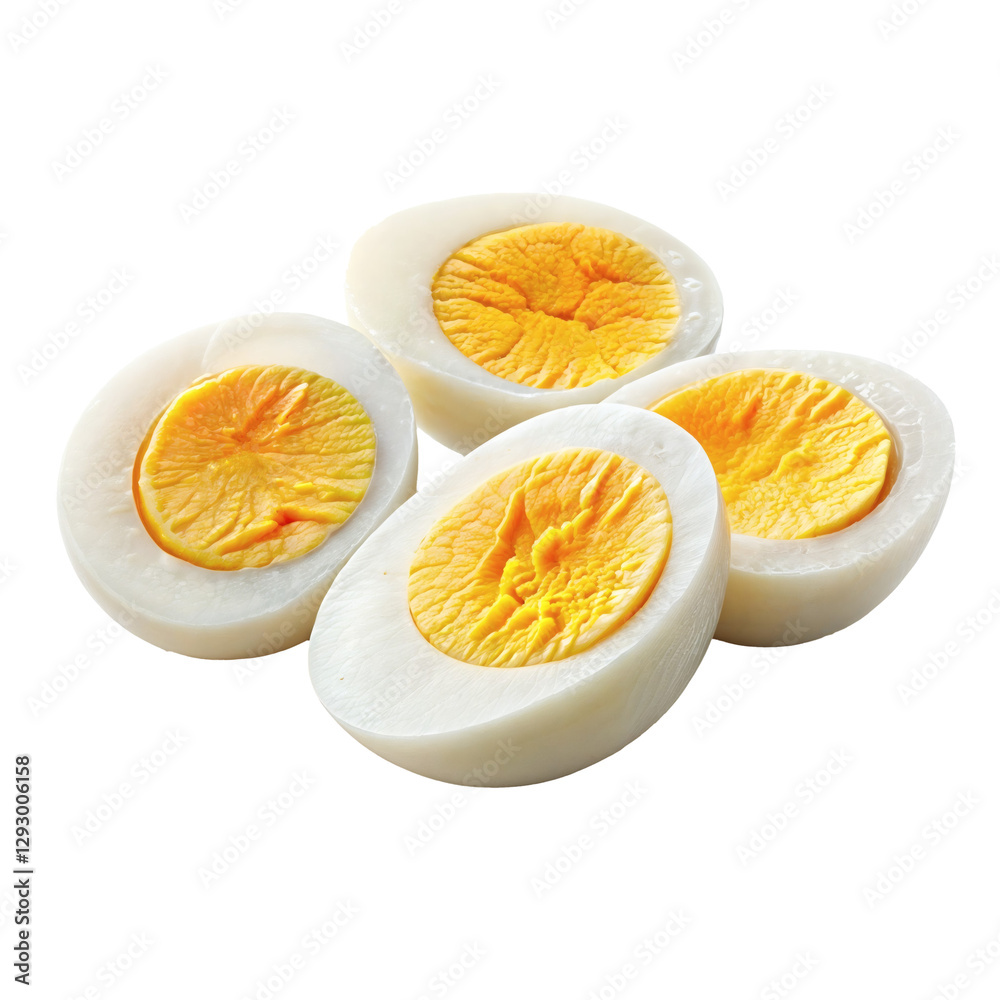 png, transparent background, isolated boiled eggs cut in half on a white background png, transparent background, isolated boiled eggs cut in half on a white background