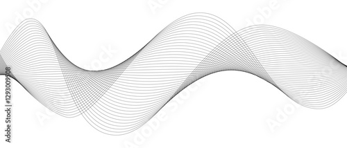 abstract background with business lines. line vector.  Abstract wave digital element for design. Curved wavy line design element. Technology, data