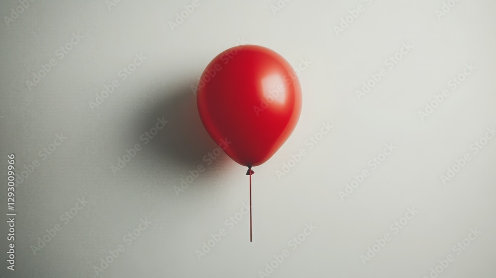 A single red balloon slowly inflating against a plain white background, symbolizing economic inflation. The balloon is centered A single red balloon slowly inflating against a plain white background, symbolizing economic inflation. The balloon is centered