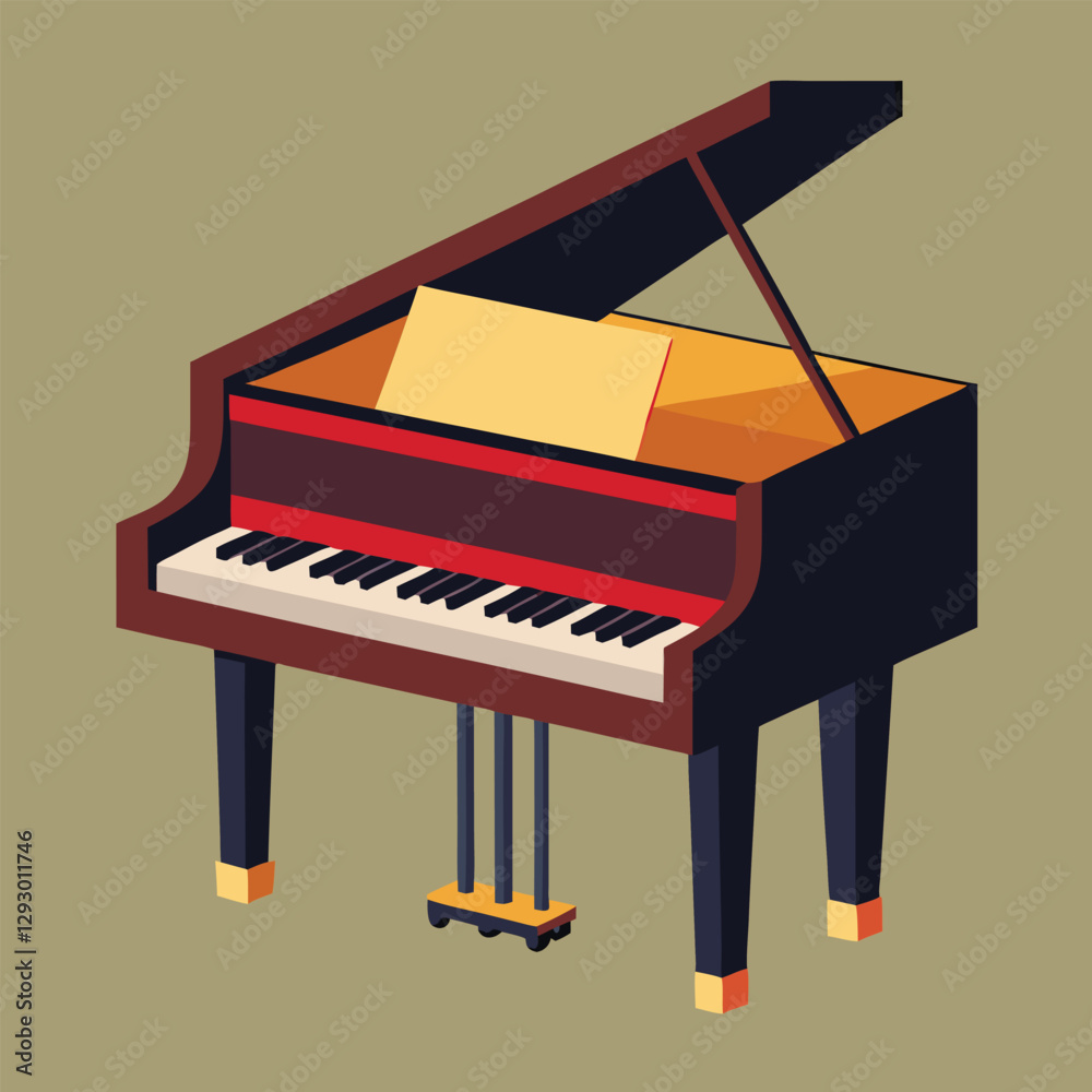 Piano keyboard seamless. Top view. Realistic detailed shaded piano keys. Simple beautiful design. Musical background. Music instrument. Flat style vector illustration. Piano keyboard seamless. Top view. Realistic detailed shaded piano keys. Simple beautiful design. Musical background. Music instrument. Flat style vector illustration.