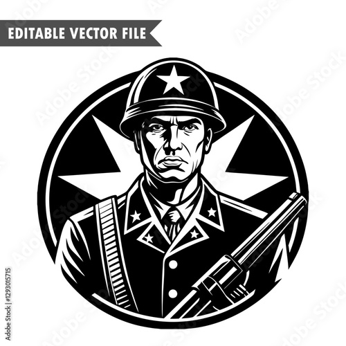 construction worker with helmet, army vector design