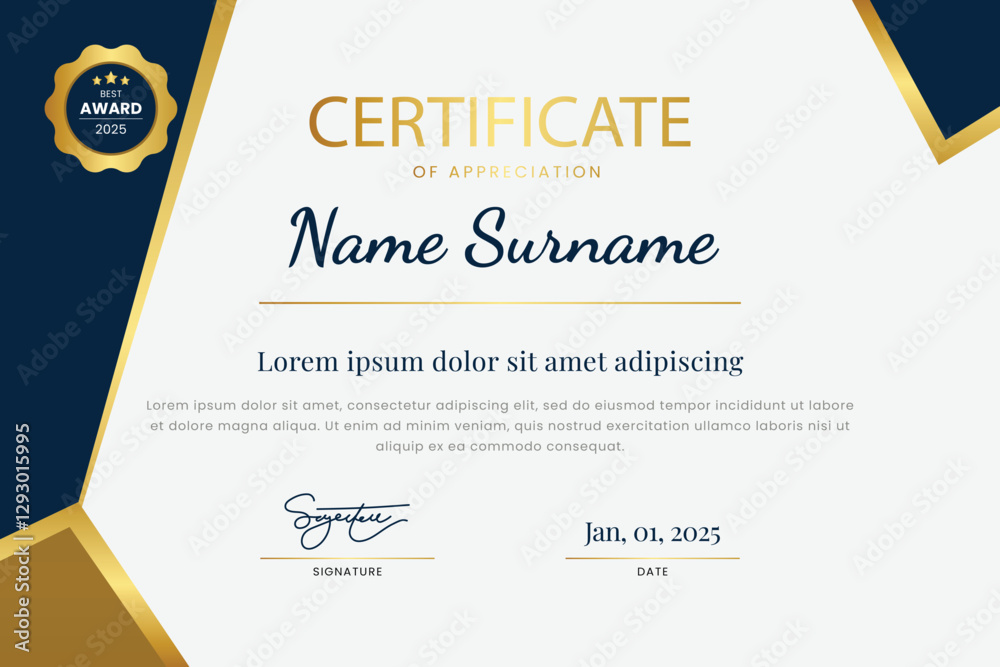 Obraz premium Elegant Certificate Template Design