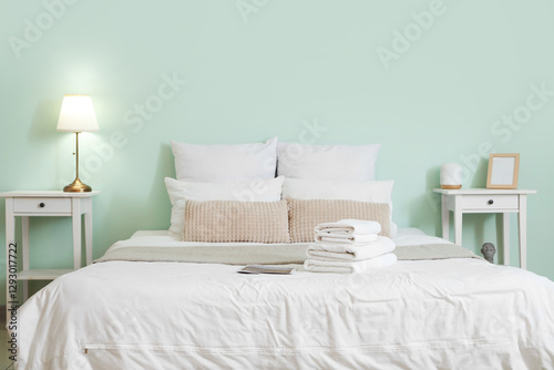 Stack of white clean towels...