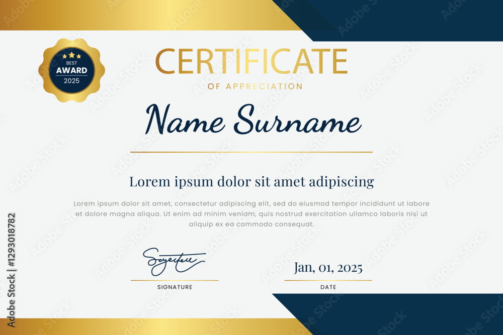 Obraz premium Elegant Certificate Template Design