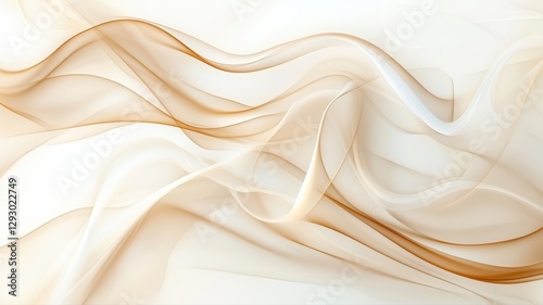Wallpaper Mural Abstract flowing waves in soft beige and brown tones, creating a calming visual effect. Torontodigital.ca