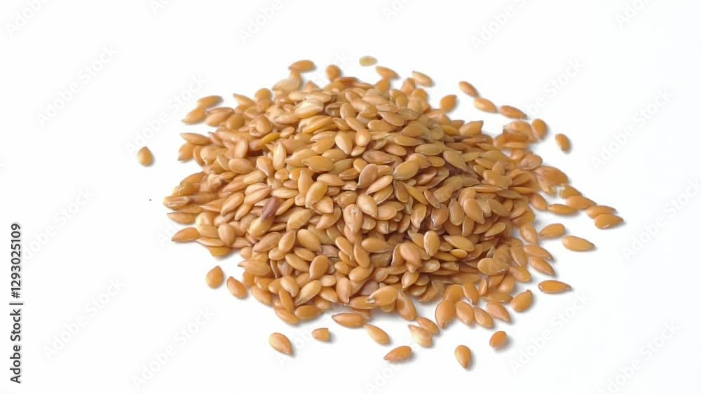 Flax seeds on white background Flax seeds on white background