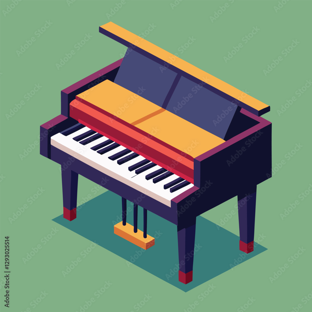 Piano keyboard seamless. Top view. Realistic detailed shaded piano keys. Simple beautiful design. Musical background. Music instrument. Flat style vector illustration. Piano keyboard seamless. Top view. Realistic detailed shaded piano keys. Simple beautiful design. Musical background. Music instrument. Flat style vector illustration.