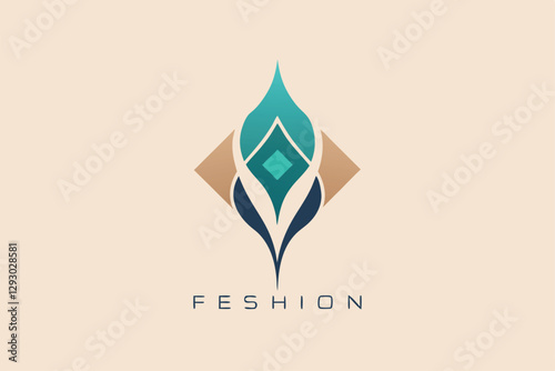 A refined and stylish logo representing luxury, featuring unique shapes and a sophisticated color palette, Create a sleek and modern minimalist logo for a high-end fashion house