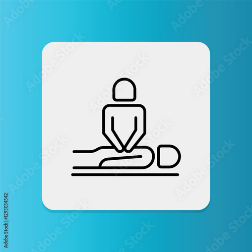 Manual Therapy icon. Editable stroke. Vector illustration