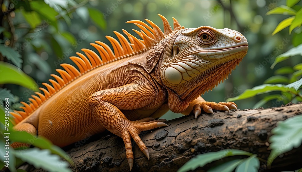 Obraz premium iguana on a tree