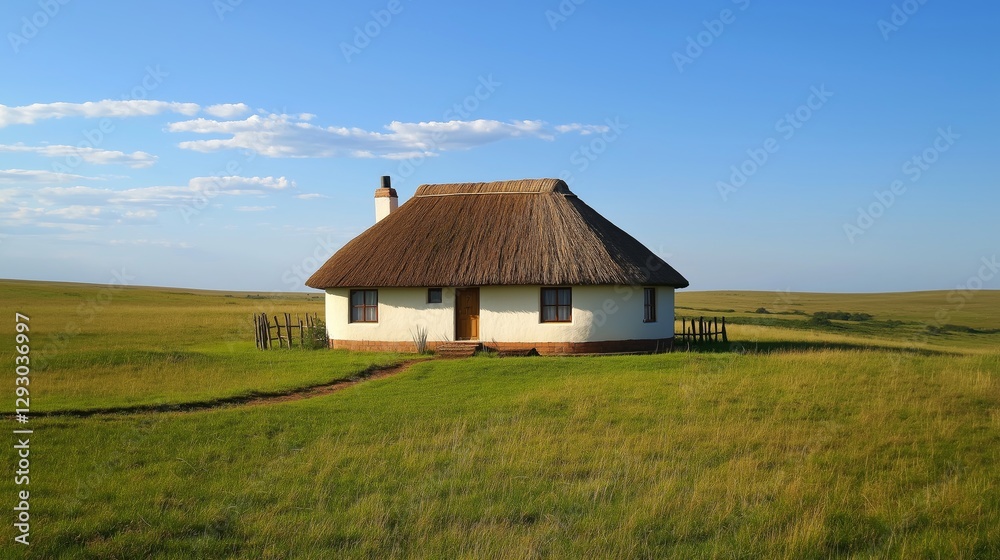 Combination of architecture styles from South Africa, thatch roof. Combination of architecture styles from South Africa, thatch roof.