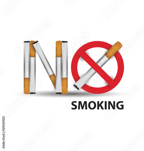 no smoking sign. vector illustration.