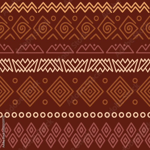 Seamless pattern, ethnic background, vector design