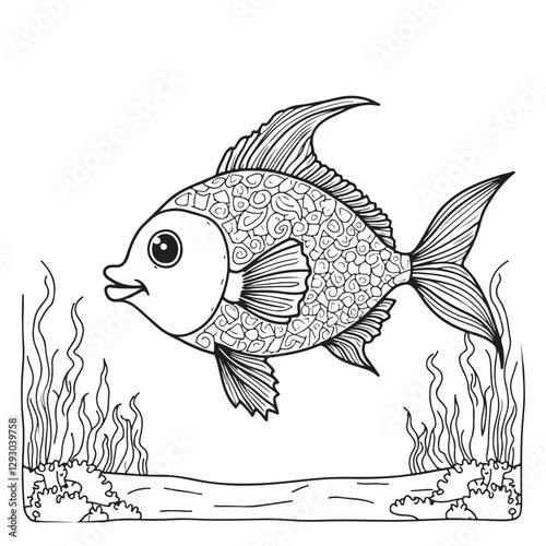 hand drawn fish vector