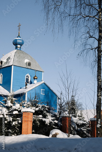 church in winter