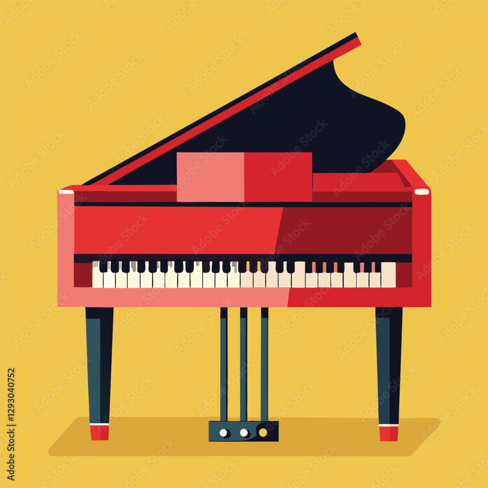 Piano keyboard seamless. Top view. Realistic detailed shaded piano keys. Simple beautiful design. Musical background. Music instrument. Flat style vector illustration. Piano keyboard seamless. Top view. Realistic detailed shaded piano keys. Simple beautiful design. Musical background. Music instrument. Flat style vector illustration.