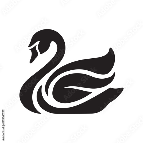 swan vector design isolated on white background 