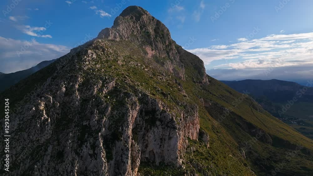 Majestic mountain peak of Monte Monaco in San Vito Lo Capo, Sicily, Italy Majestic mountain peak of Monte Monaco in San Vito Lo Capo, Sicily, Italy