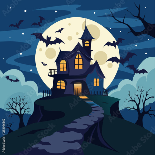 Haunted House at Night

