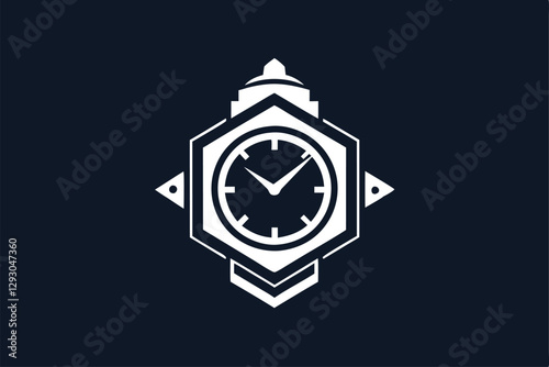 A sophisticated logo representing a luxury watch brand with a minimal and elegant clock design, Develop a minimalist logo for a luxury watch company that conveys craftsmanship and excellence