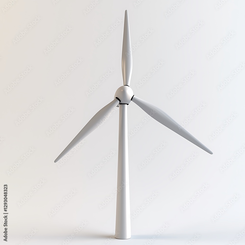 White Wind Turbine   Clean Energy  Renewable Power