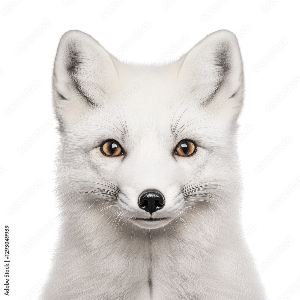 Obraz premium Arctic Fox Portrait Majestic Headshot with Intense Gaze