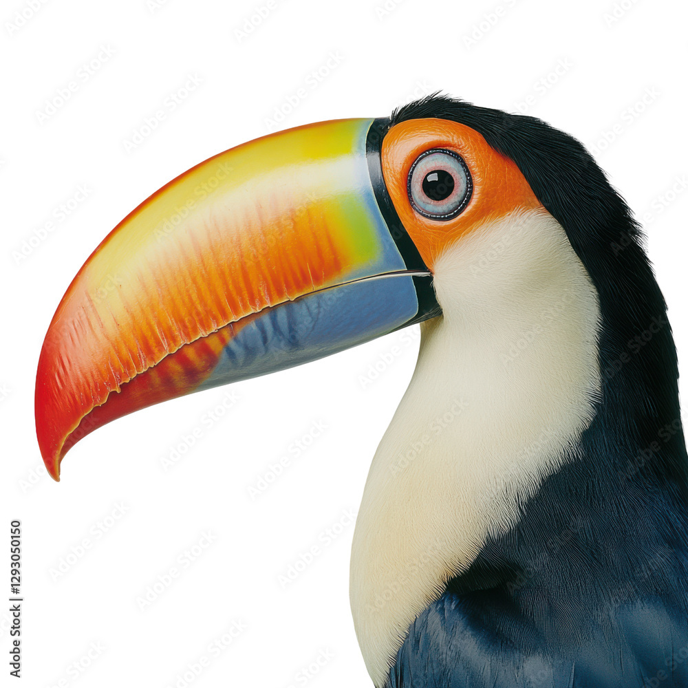 Fototapeta premium Toucan closeup with vibrant colors and elegant styling