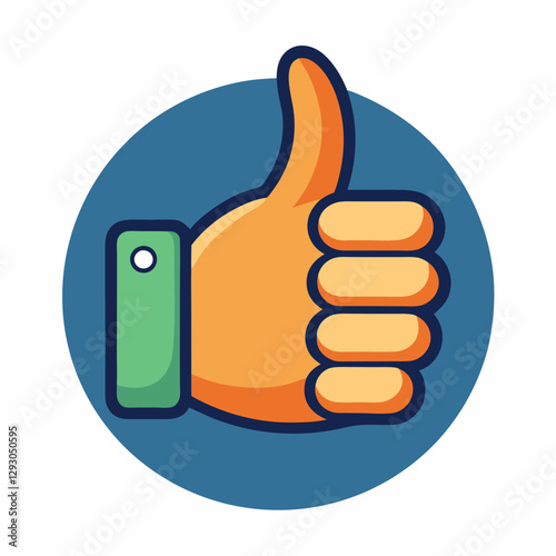 Thumbs Up icon showing approval against a blue background