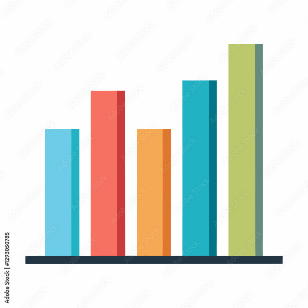 Bar Graph showing colorful data representation Bar Graph showing colorful data representation