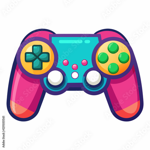 Gamepad icon in vibrant colors with playful design