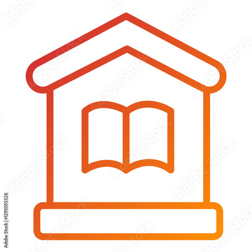 Vector Design Home Schooling Icon Style